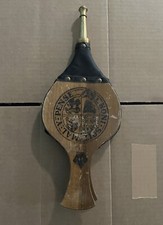 Vintage Fireplace Bellow Order of the Garter Motto HONI SOIT MAL Y PENSE 1960s