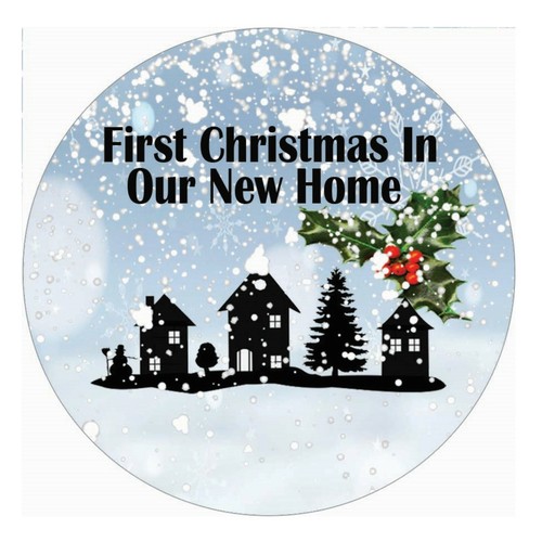 Personalised FIRST CHRISTMAS IN OUR NEW HOME Xmas Bauble Hanging Decoration Gift - Picture 6 of 7