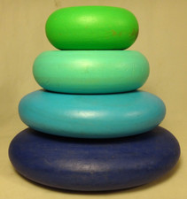 Lovevery Wood Stacking Stone Blocks Montessori Play Kit Toy Counting Educational