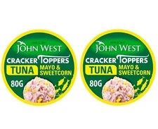 John West Cracker Topper Tuna Mayo Sweetcorn 80g PACK OF 2