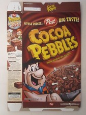 Empty POST Cereal Box 11 oz COCOA PEBBLES 2009 Little Pieces..Big Taste G7C11r 