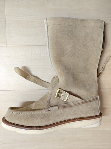 Russell Moccasin Zephyr Boots US 9.5 D Laramie Suede Beige Single Vamp - Picture 13 of 24