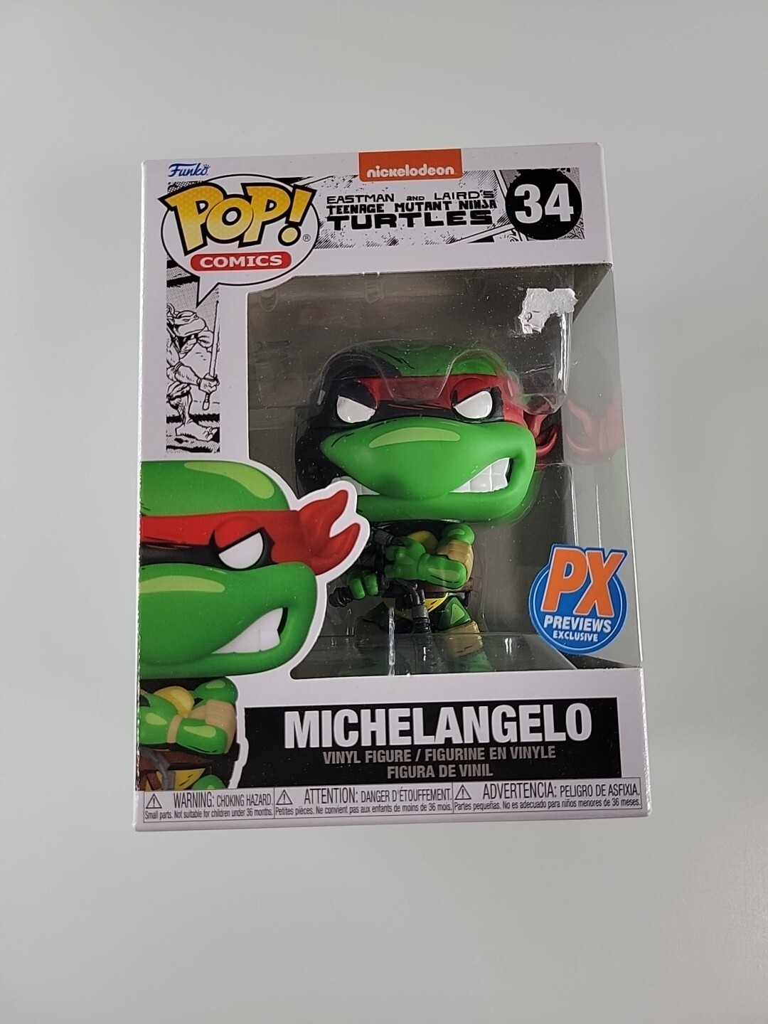 Funko Pop! Comics Teenage Mutant Ninja Turtles: Michelangelo Vinyl Figure -...