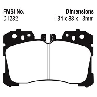 Pastillas de freno delanteras EBC DP31811C Redstuff cerámica bajo polvo para 07-17 Lexus LS460 Foto 4 de 4