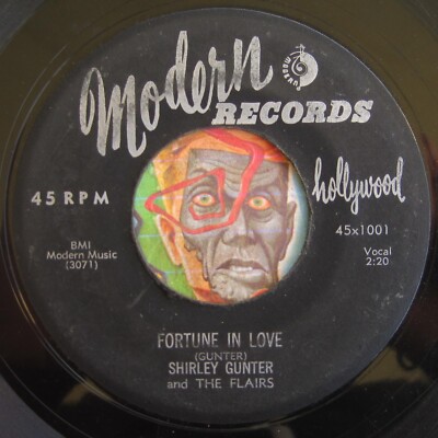 HEAR Shirley Gunter Flairs 45 Fortune In Love /I Just Got Rid MODERN R&B bopper