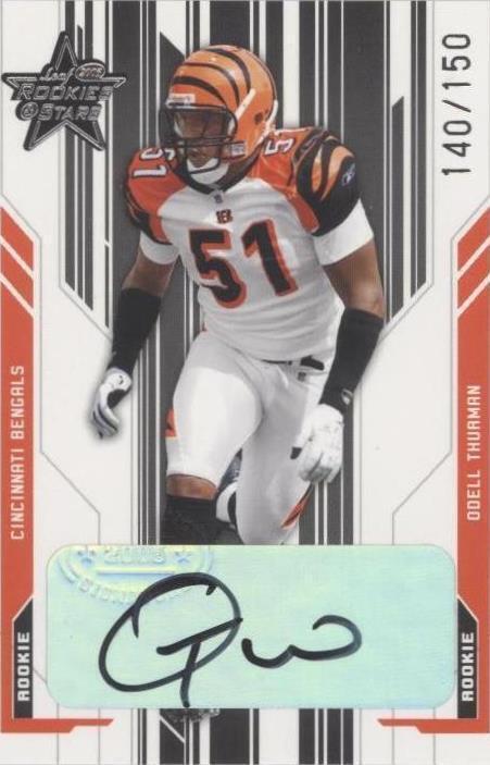 2005 Leaf Rookies & Stars - Rookie Odell Thurman #250 Autographs /150 ...