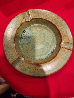 VINTAGE POTTERY CIGARETTE OR CIGAR Ashtray 7.5