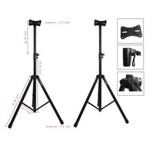 Pair Duty Tripod PA Speaker Stands Adjustable Pole Mount Holder Universal Heavy