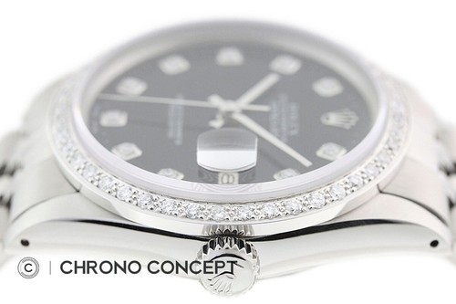 Rolex Mens Datejust Diamond 18K White Gold & Stainless Steel Quickset Watch - Picture 4 of 9