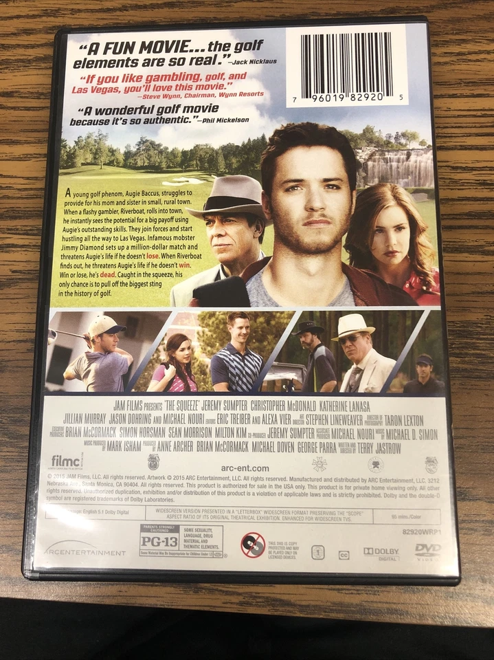 THE SQUEEZE DVD 2015 WIDESCREEN JEREMY SUMPTER MICHAEL NOURI JILLIAN MURRAY - Image 2 of 2