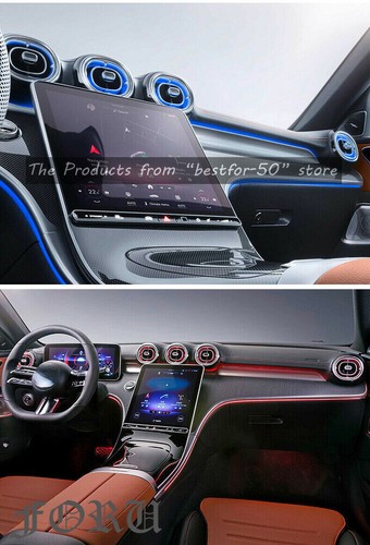Kit de ajuste de luz ambiental ventilación de aire LED W206 para Mercedes Benz Clase C 64 colores - Imagen 9 de 12