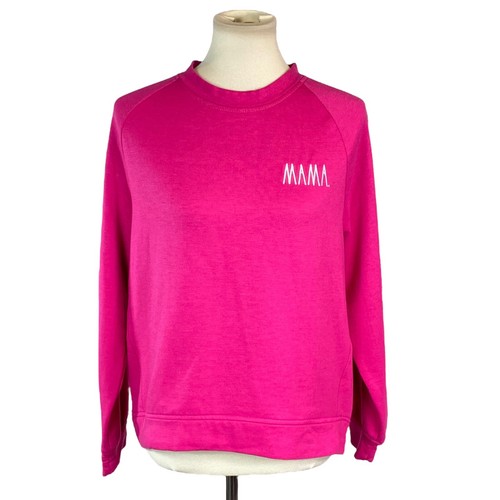 Rae Dunn Woman MAMA Sweatshirt Size M Pink Long Sleeve Comfy - 第 1/4 張圖片