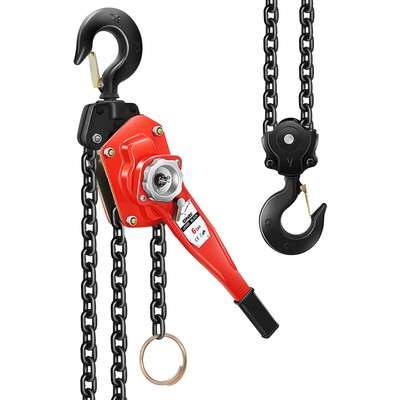 13200lbs/6 Ton Capacity 10ft Lift Alloy Steel Chain Block w/G80 Galvanized Chain