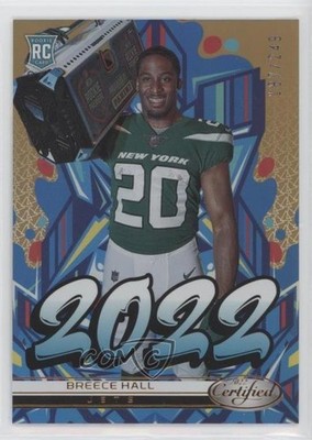 2022 Certified 2022 Mirror Bronze 197/249 Breece Hall #2022-14 Rookie RC s1i