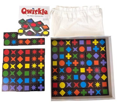 QWIRKLE Board Game 100% COMPLETE 108 Tiles MindWare Strategy Vintage Mensa Award