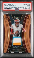 2024 PANINI SELECT DRAFT SELECTIONS MEM COPPER PRIZM JAYDEN DANIELS 43/49 PSA 9