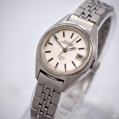 CITIZEN Cosmostar V2 Damen Automatik Uhr Silber Zifferblatt 25mm 15,5cm
