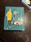 Ken Doll Vinyl Carrying Case Teal Vintage 1962 Mattel Ponytail Barbie