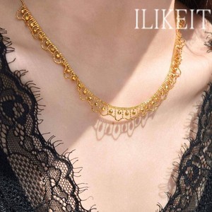 Authentic Italian S925 Silver Gold Plated Laser Bead Lace Adjustable Necklace