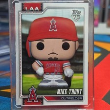 Topps 2026 Series 1 Mike Trout Angels 75th FUNKO POP Variation #350 Baseball