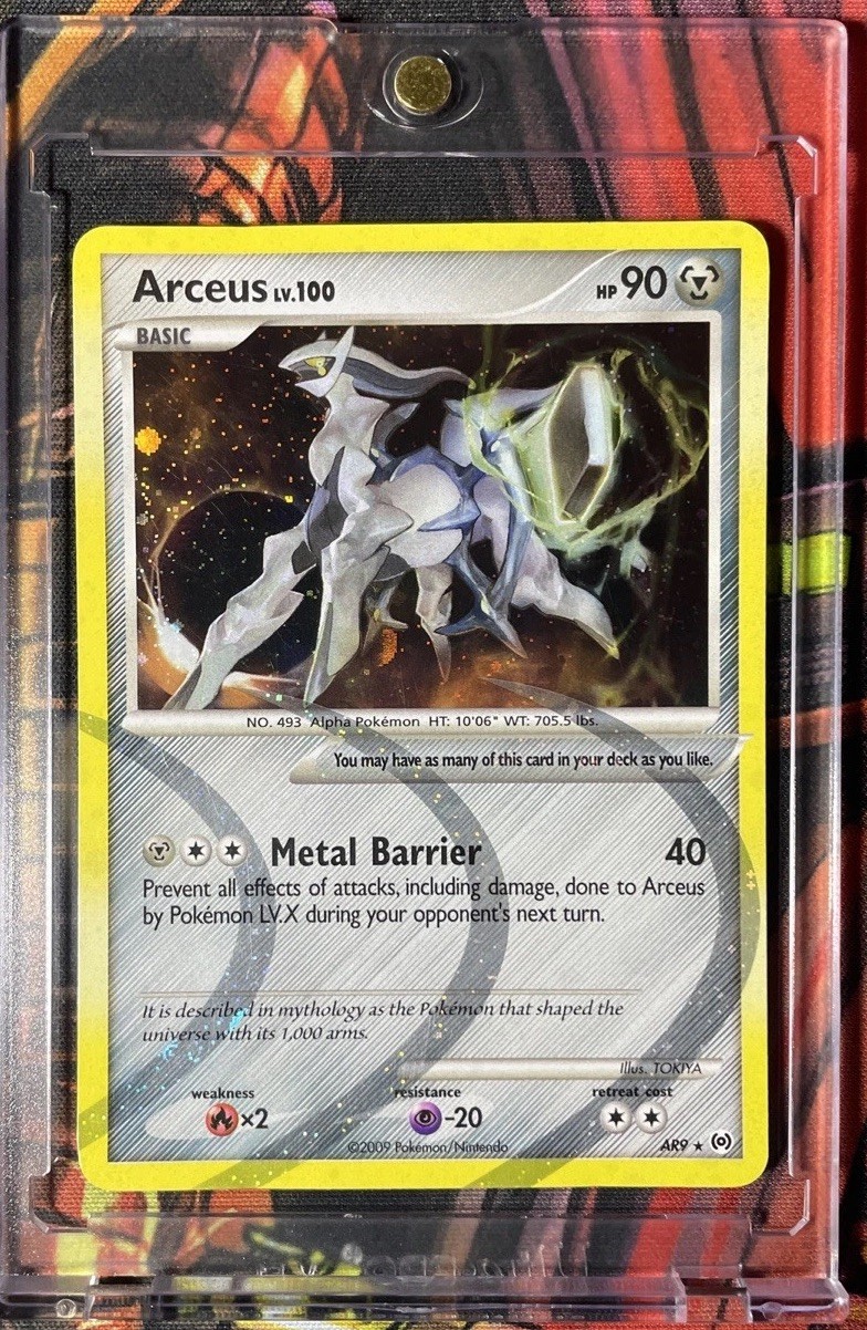 Pokemon - Arceus Lv. 100 AR 9 - Holo Ripple Foil Card Platinum Era 2009 - NM
