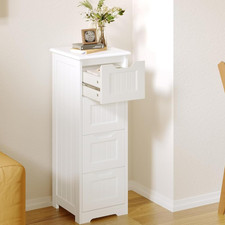 Mobile Da Bagno，Cassettiera，Armadietto Autoportante Con 4 Cassetti, Armadietto S