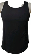 90 Degree By Reflex Activewear Tank Top Women's Size Large Round Hem  Black Logo