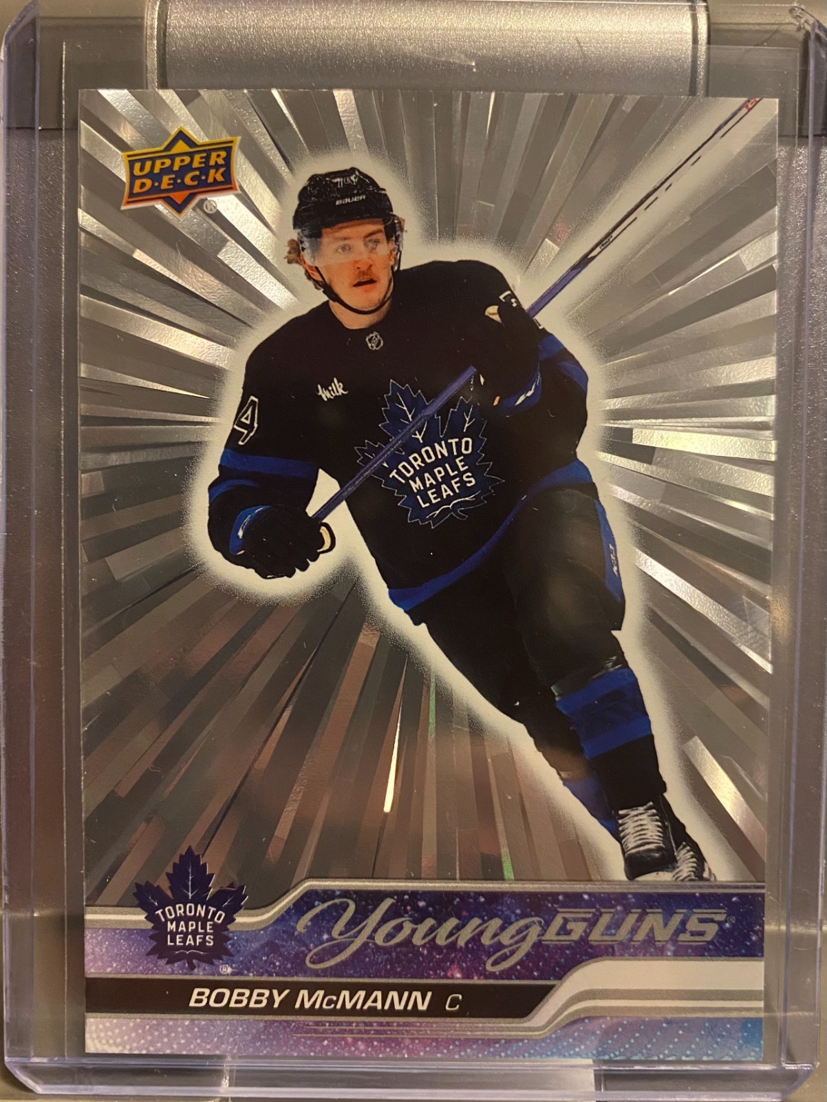 2023 UPPER DECK #479 BOBBY MCMANN OUTBURST SILVER YOUNG GUNS RC ROOKIE