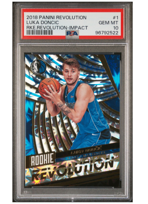 Luka Doncic 2018-19 Panini Revolution Rookie Rev Impact RC #1 - PSA 10 GEM MT