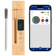 KFFKFF Bluetooth Meat Thermometer, 500 ft Distance Wireless Food Thermometer