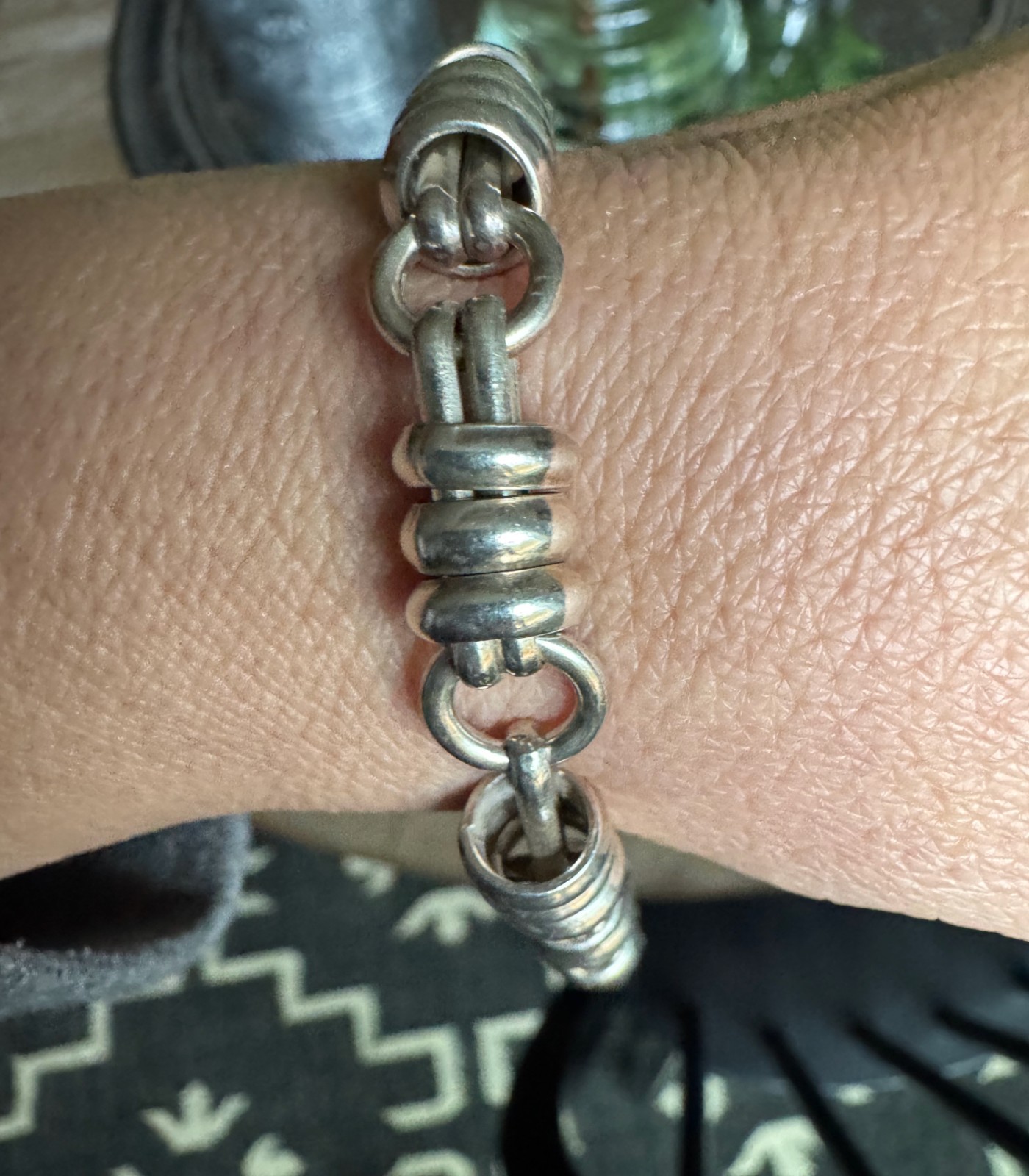 Vintage Solid Sterling Silver  Bracelet, 31 Grams… - image 2