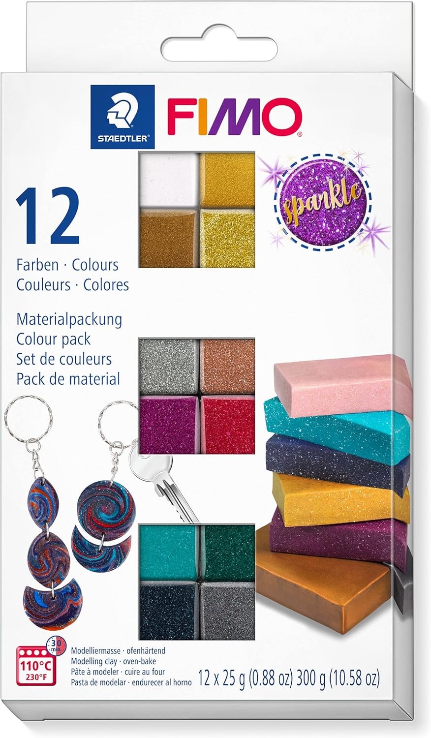 FIMO Effect 8013 la pâte à modeler scintillante Staedtler pour effets pailletés magiques