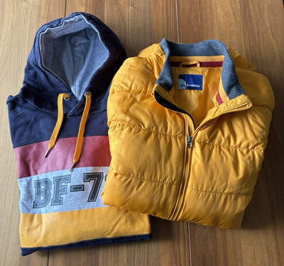 BIG FASHION - Hoody + Weste - 68 (4 XL - 5 XL)  - Blau rot gelb - Sehr gut - TOP