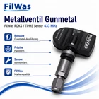 4x FilWas TPMS TPMS Sensor 433MHz Gunmetal for Leap Motor C01 / C10 / C11 New