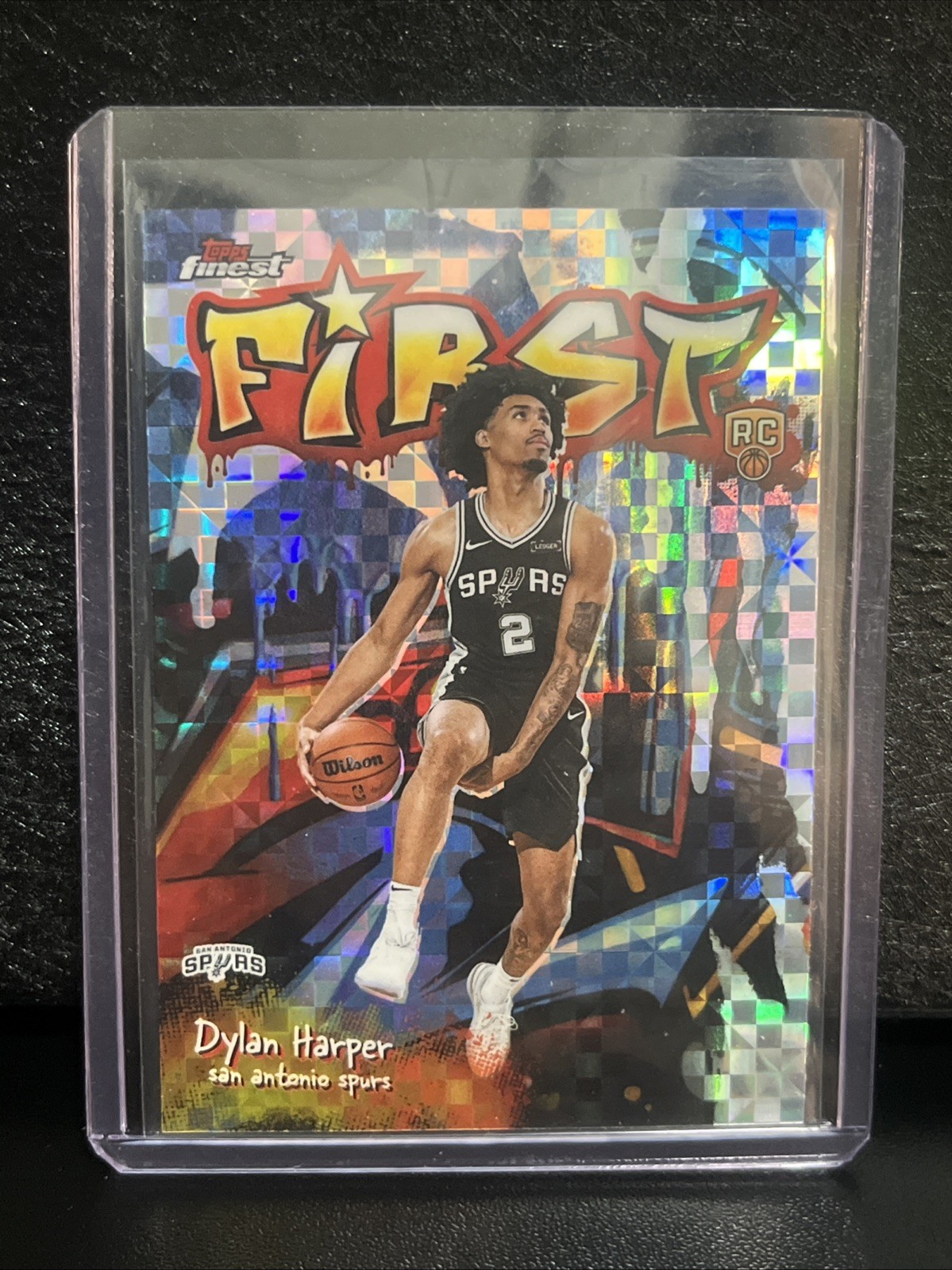2025-26 Topps Finest -First Dylan Harper #F-2 Geometric Refractor (RC)