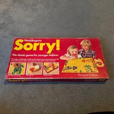Vintage Sorry! 1980 Board Game By Waddingtons. 100% complete. 