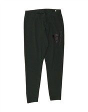 ADIDAS Womens Graphic Leggings UK 16/18 Large Green Polyester CW45