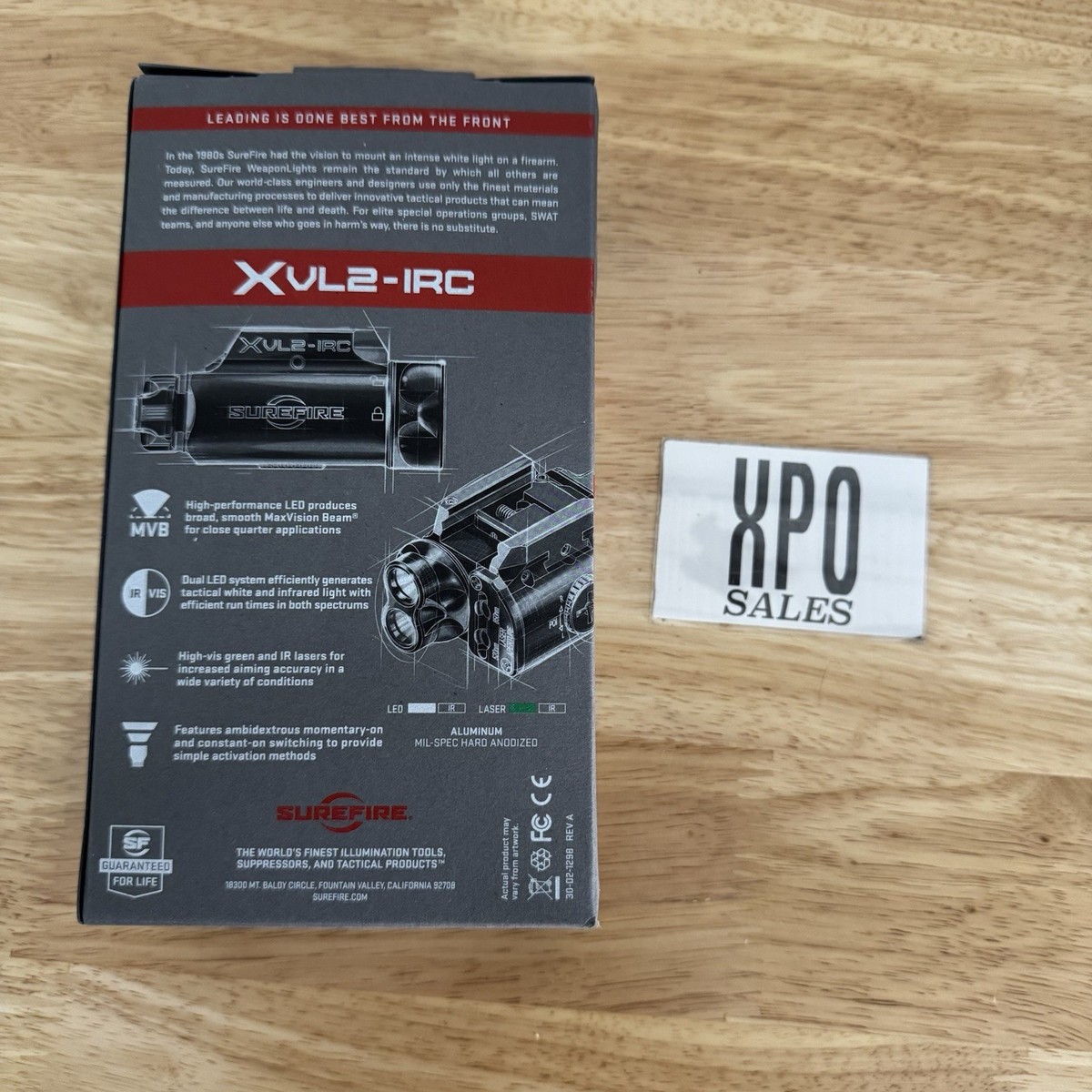 SureFire XVL2-IRC Pistol Laser System - Black for sale