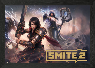 smite 2 Framed Wall Art Poster Canvas Print Picture