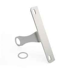 Rear License Plate Tag Mount Bracket Side Support Holder for Flat, Silver
