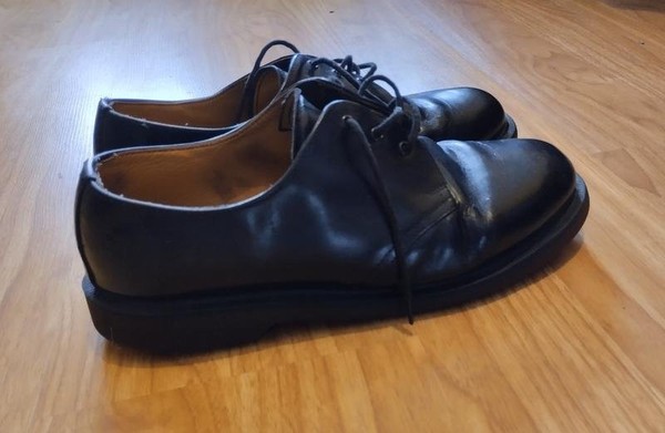 Men Dr. Martens Heels Black Leather 43 #3KWG