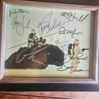 Star Wars Signed Cast Film Photo With COA