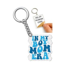 In My Boy Mom Era Keychain Funny Quote Gifts for Mother Grandma Mimi Women