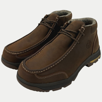 Georgia Boot Athens Superlyte Men's Size 10 Brown Leather Moc Toe Wallabe NIB