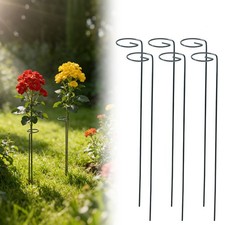 6-100 x Plant Support Stakes Garden Flower Support Single Stem Plant Support UK