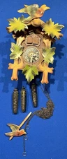 VINTAGE CUCKOO CLOCK MUSICAL  E. SCHMECKENBECHER W. GERMANY WORKING
