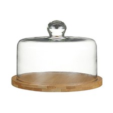 11.61inch Round Cake Dome with Glass Lid, Clear Stand Serving Tray 1620