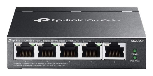 TP-Link Omada ES205GP, Administreret, Gigabit Ethernet (10/100/1000), Strøm over Ethernet (PoE), Kan monteres på væggen - Image 3