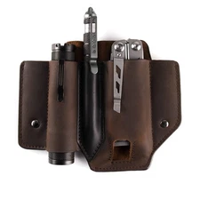 Leather Sheath for Leatherman Multitool Sheath EDC Pocket Organizer with Clip...