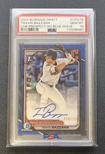 2024 Bowman Draft Travis Bazzana Blue Wave Auto /150 PSA 10